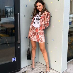 NBD snake print mini skirt XS ❤️ brand new with tags, worn once. Cute for fall!